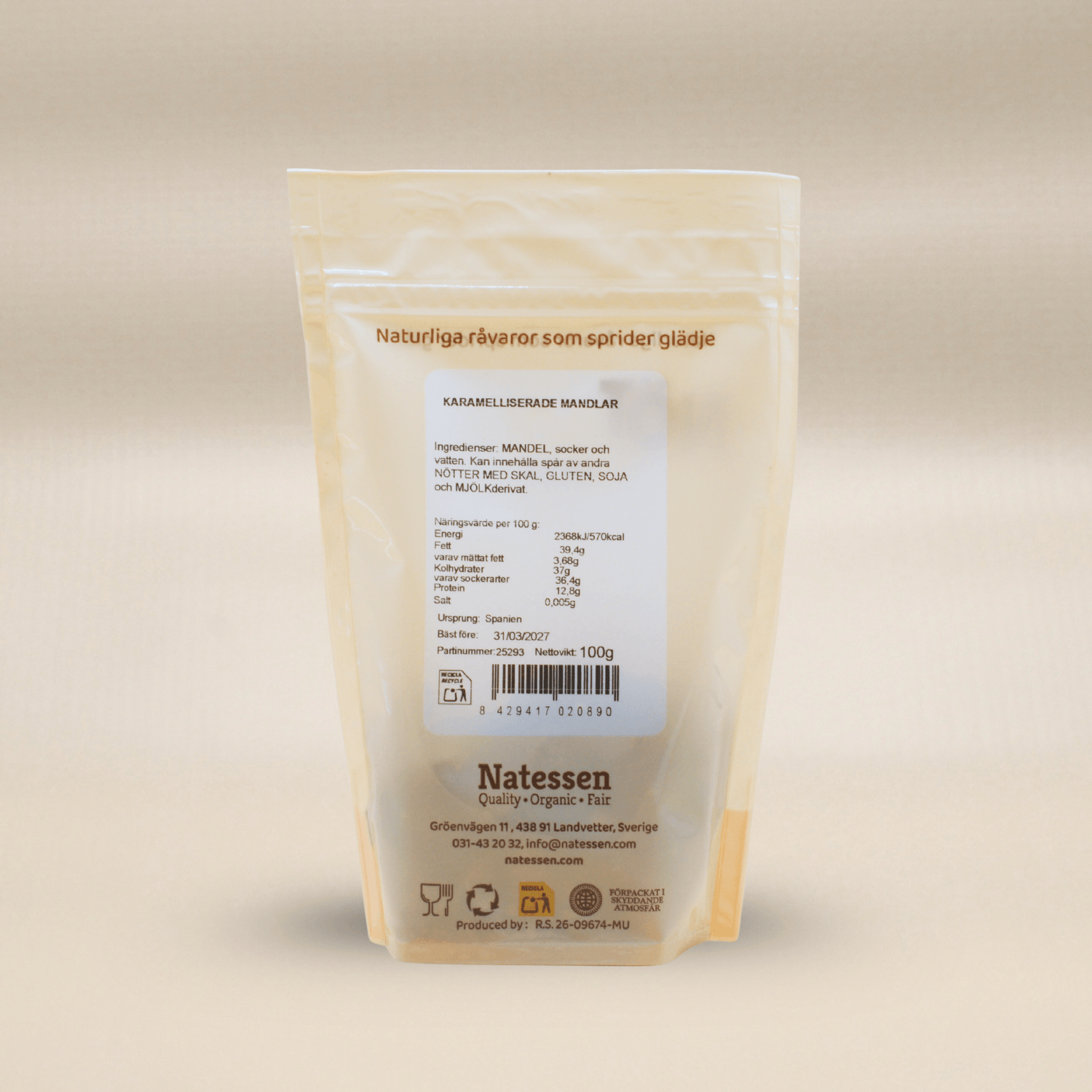 Nötbolaget Karamelliserad Mandel 100g - Bild 2