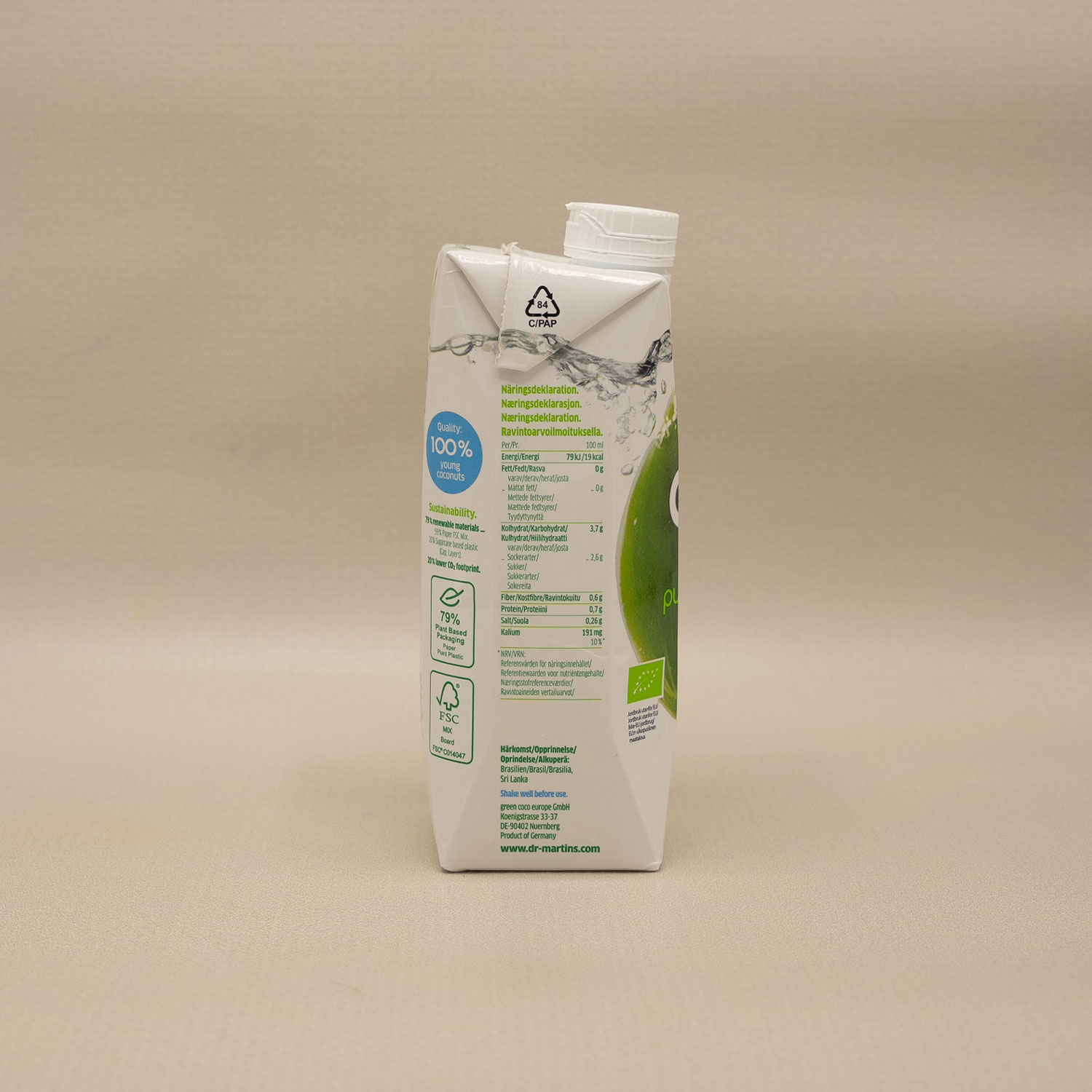 Dr Antonio Martins Kokosjuice EKO 500ml - Bild 4