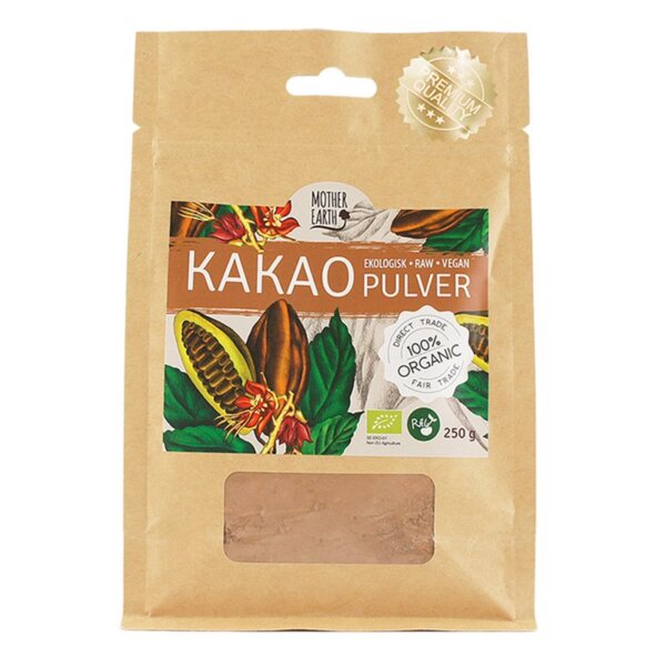 Mother Earth Premium Kakaopulver Pangoa RAW&EKO 250g