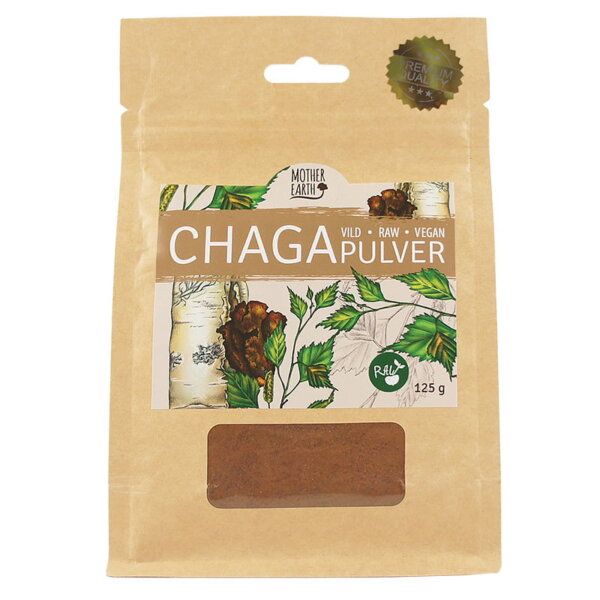 Chagapulver vild & raw 125 g