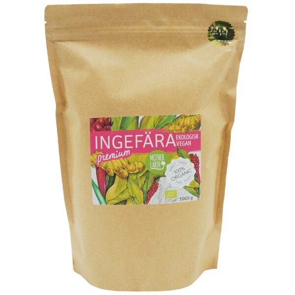 Mother Earth Premium Ingefärapulver EKO 1000g