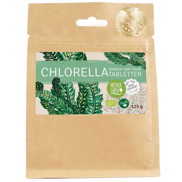 Chlorellatabletter raw & eko 125g